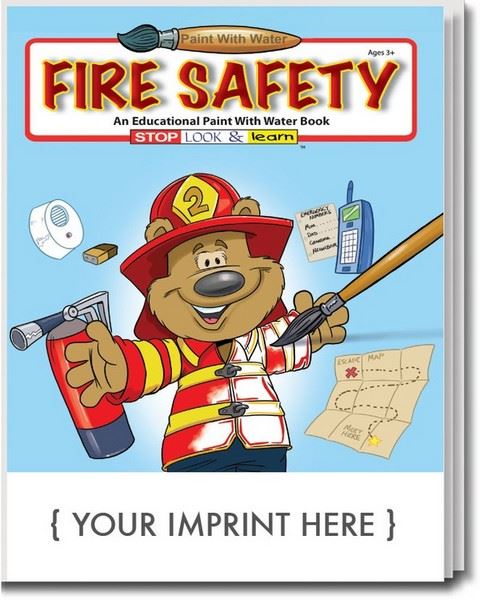 SC1805 Fire Safety Paint with Water Book with Custom Imprint 